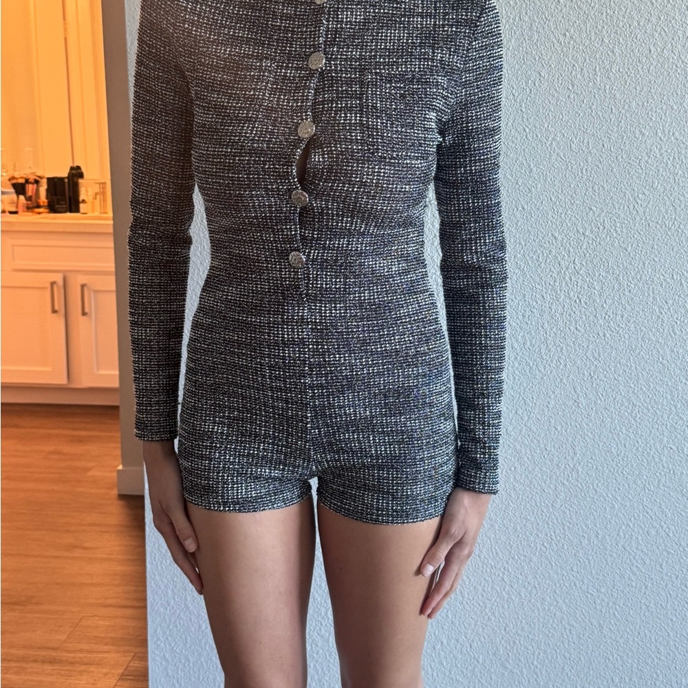 SHEIN Black and White Tweed Dress